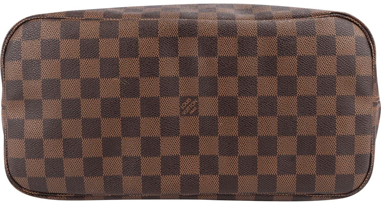 Louis Vuitton Monogram Damier Ebene Neverfull MM Shoulder Bag Bruin