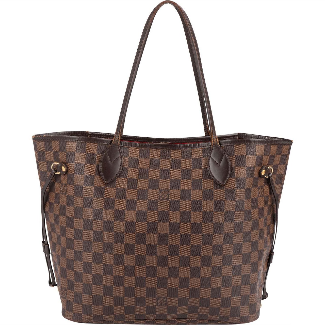 Louis Vuitton Monogram Damier Ebene Neverfull MM Shoulder Bag Bruin