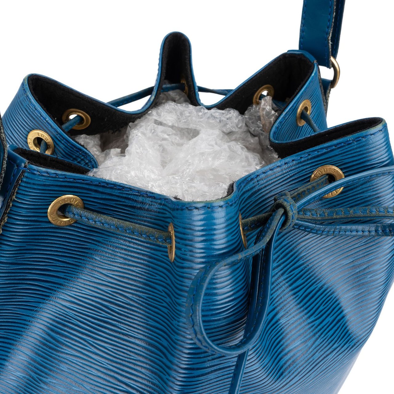 Louis Vuitton Blue Epi Leather Sac Noé Grande Shoulder Bag Blauw