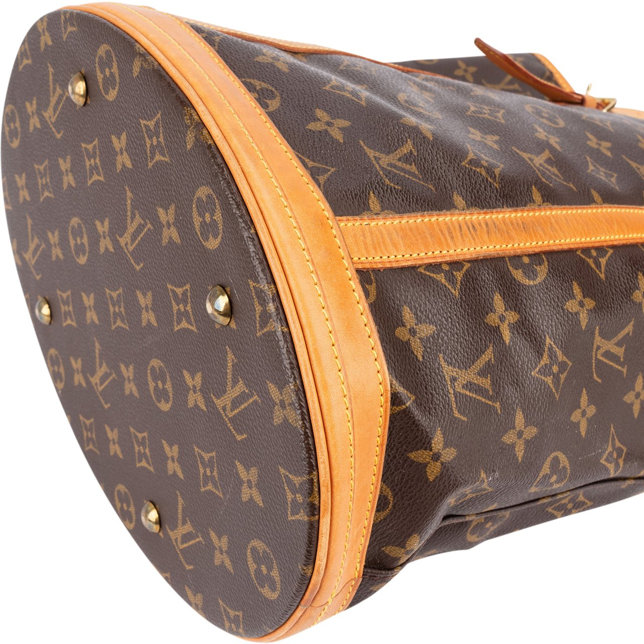 Louis Vuitton Monogram Canvas Bucket GM Shoulder Bag Bruin