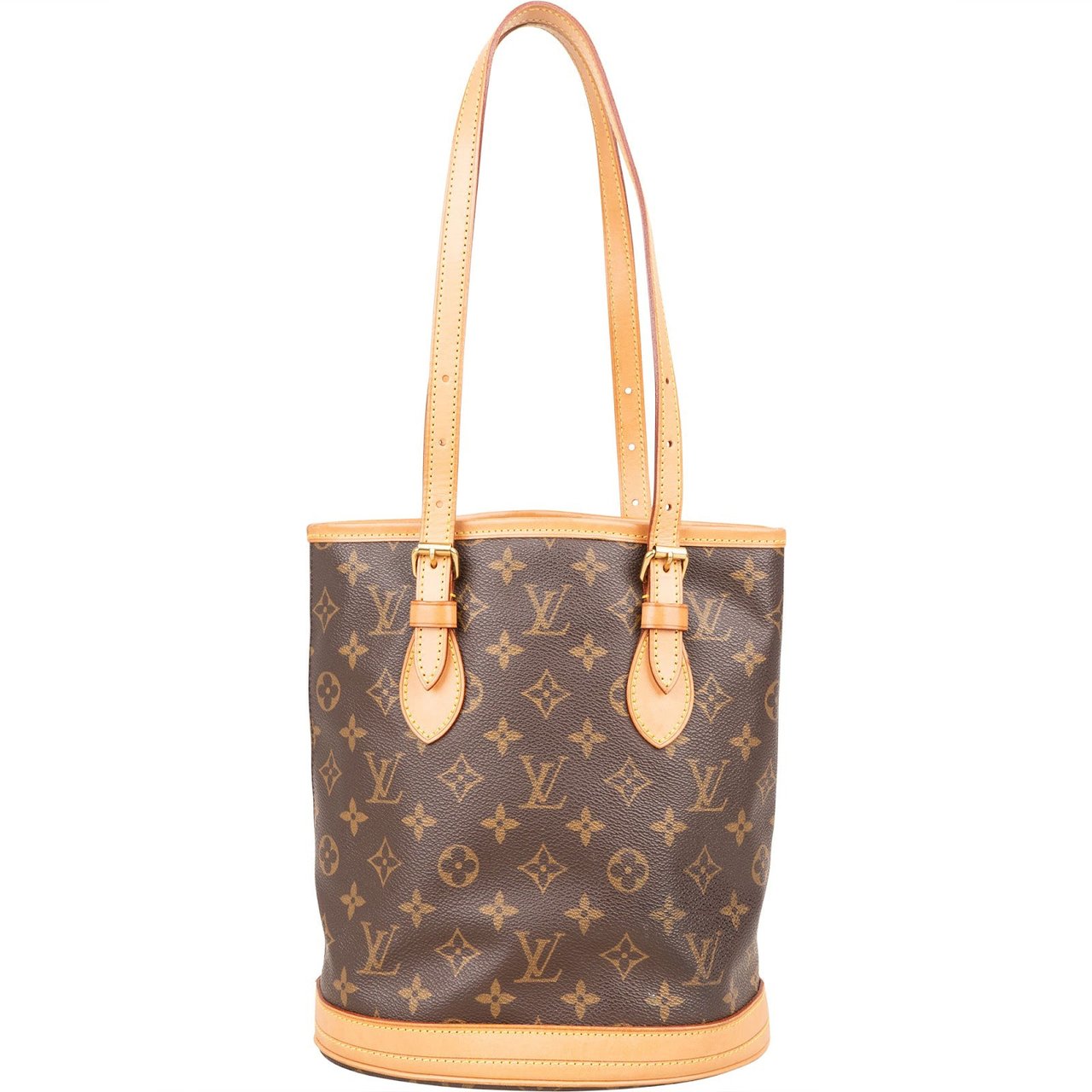 Louis Vuitton Monogram Canvas Bucket PM Shoulder Bag Bruin