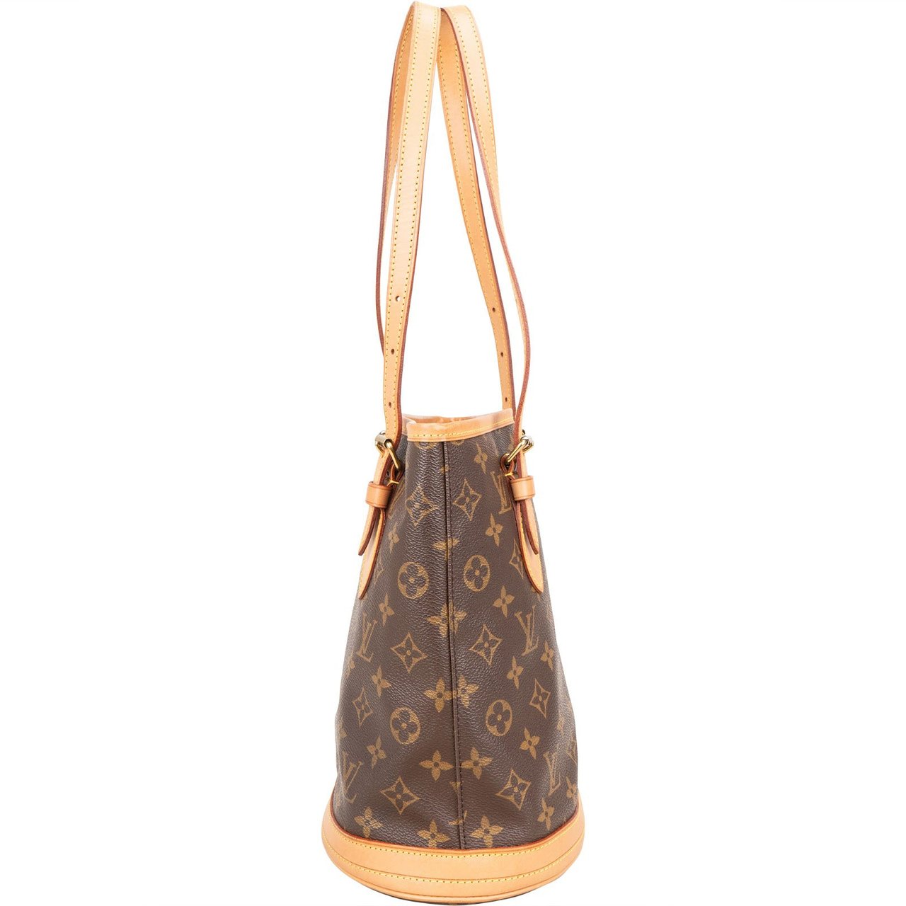 Louis Vuitton Monogram Canvas Bucket PM Shoulder Bag Bruin