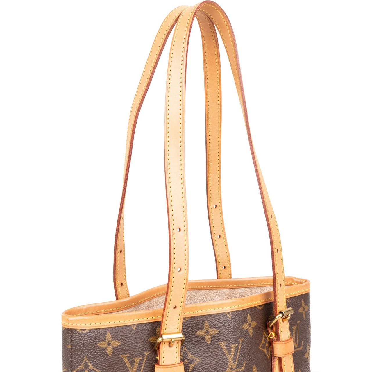 Louis Vuitton Monogram Canvas Bucket PM Shoulder Bag Bruin