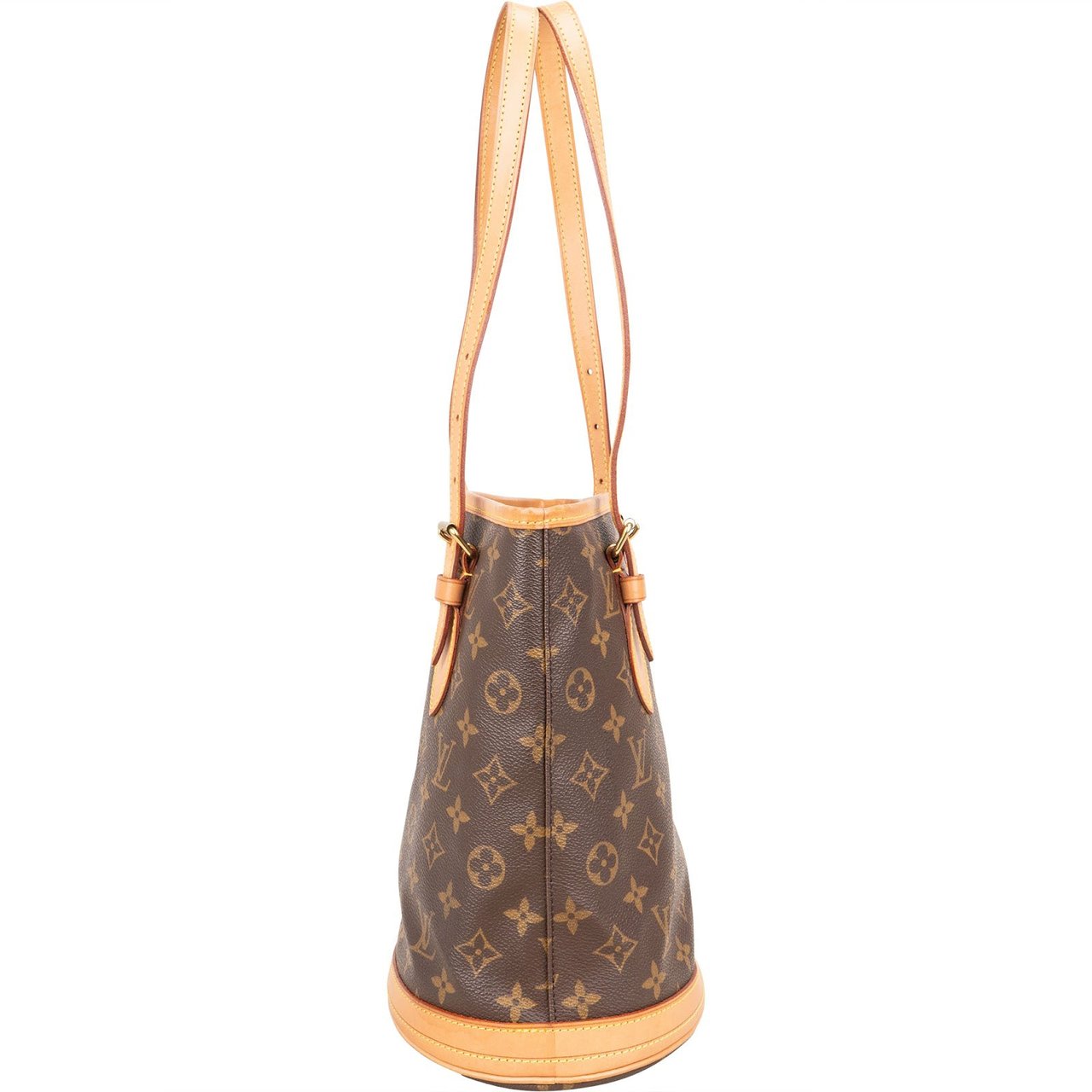 Louis Vuitton Monogram Canvas Bucket PM Shoulder Bag Bruin