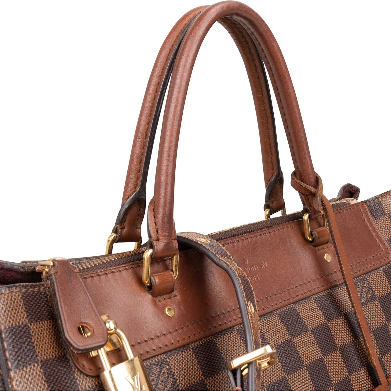 Louis Vuitton Monogram Damier Ebene Greenwich PM Handbag Bruin