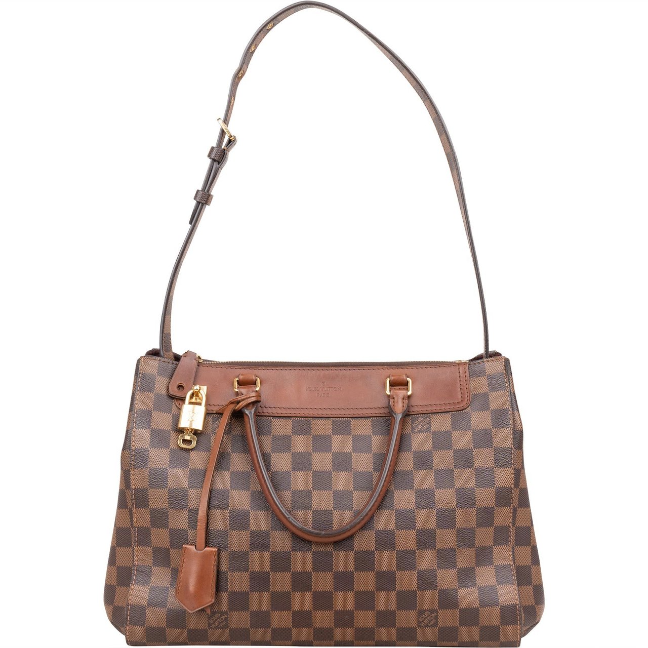 Louis Vuitton Monogram Damier Ebene Greenwich PM Handbag Bruin