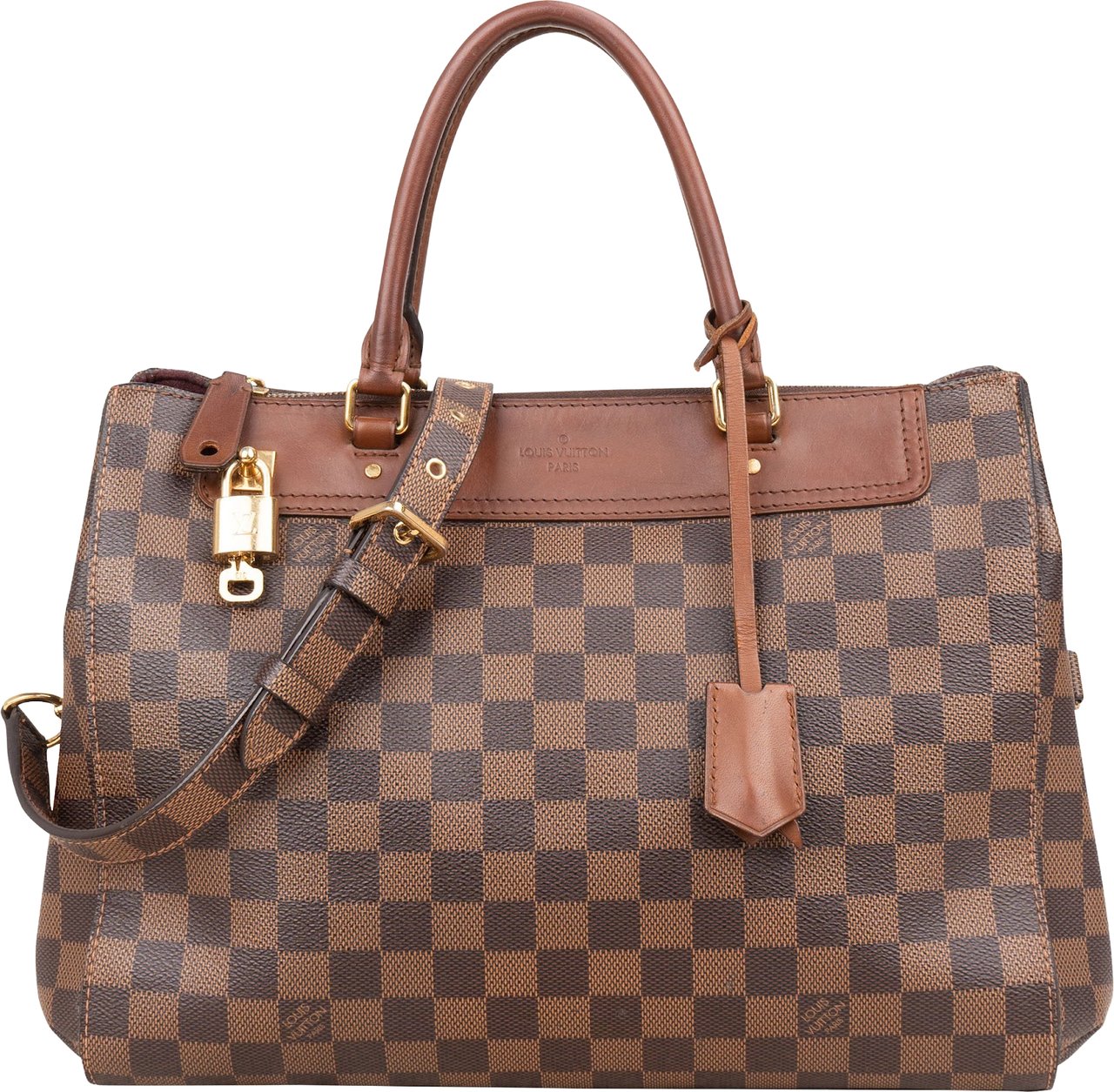 Louis Vuitton Monogram Damier Ebene Greenwich PM Handbag Bruin