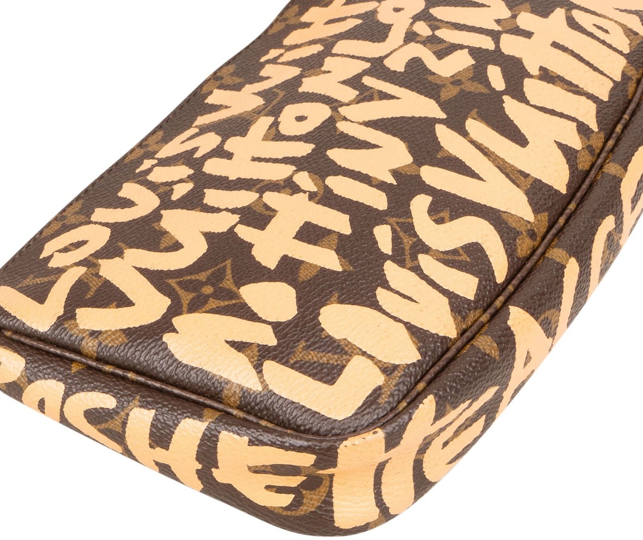 Louis Vuitton Limited Monogram Graffiti Pochette Accessoires Handbag Bruin