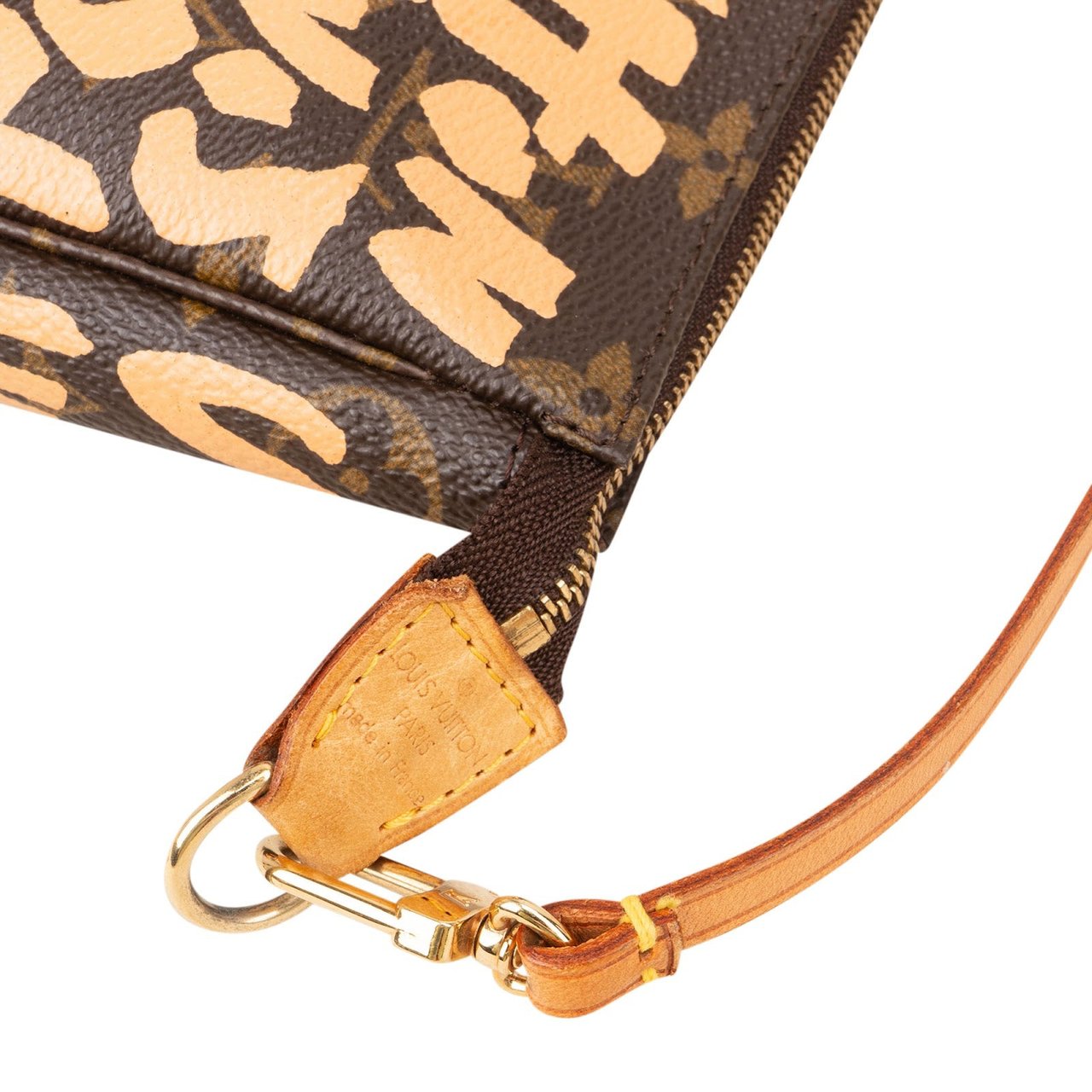 Louis Vuitton Limited Monogram Graffiti Pochette Accessoires Handbag Bruin