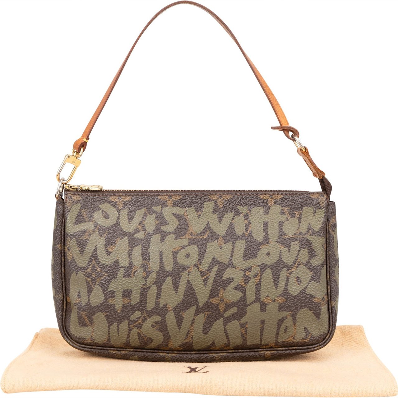 Louis Vuitton Louis Vuitton Limited Monogram Graffiti Pochette Accessoires Handbag Bruin