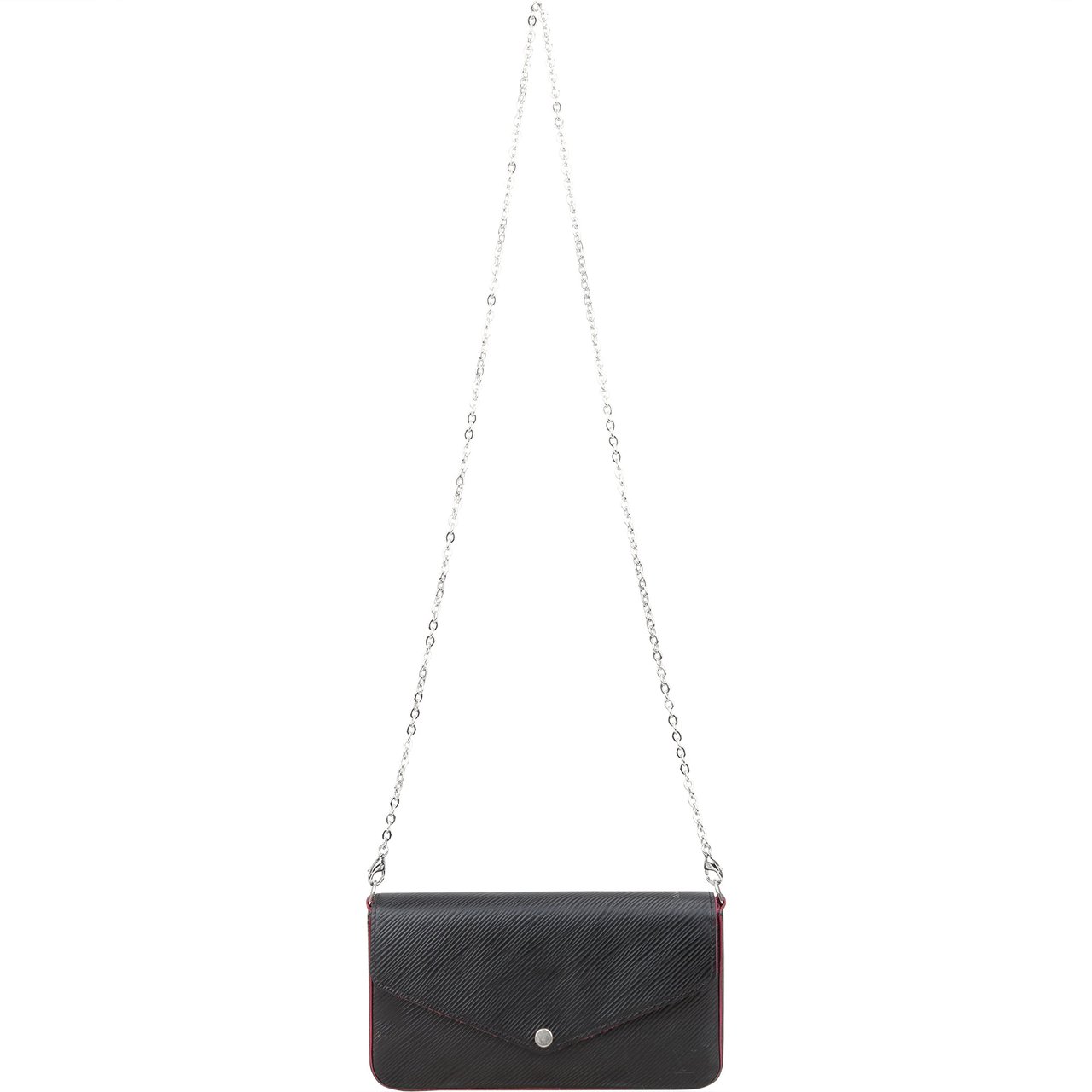 Louis Vuitton Louis Vuitton Noir Epi Leather Pochette Felicie Crossbody Bag Zwart