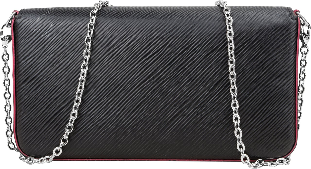 Louis Vuitton Louis Vuitton Noir Epi Leather Pochette Felicie Crossbody Bag Zwart