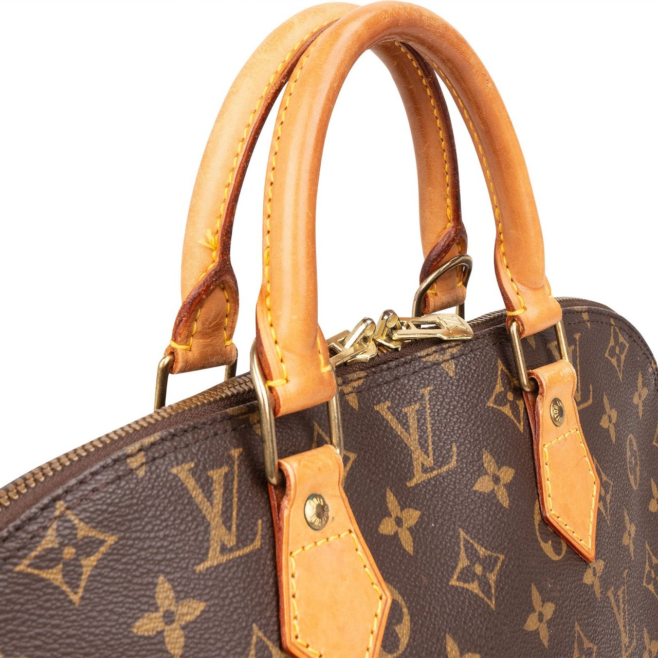 Louis Vuitton Louis Vuitton Monogram Canvas Alma PM Handbag Bruin