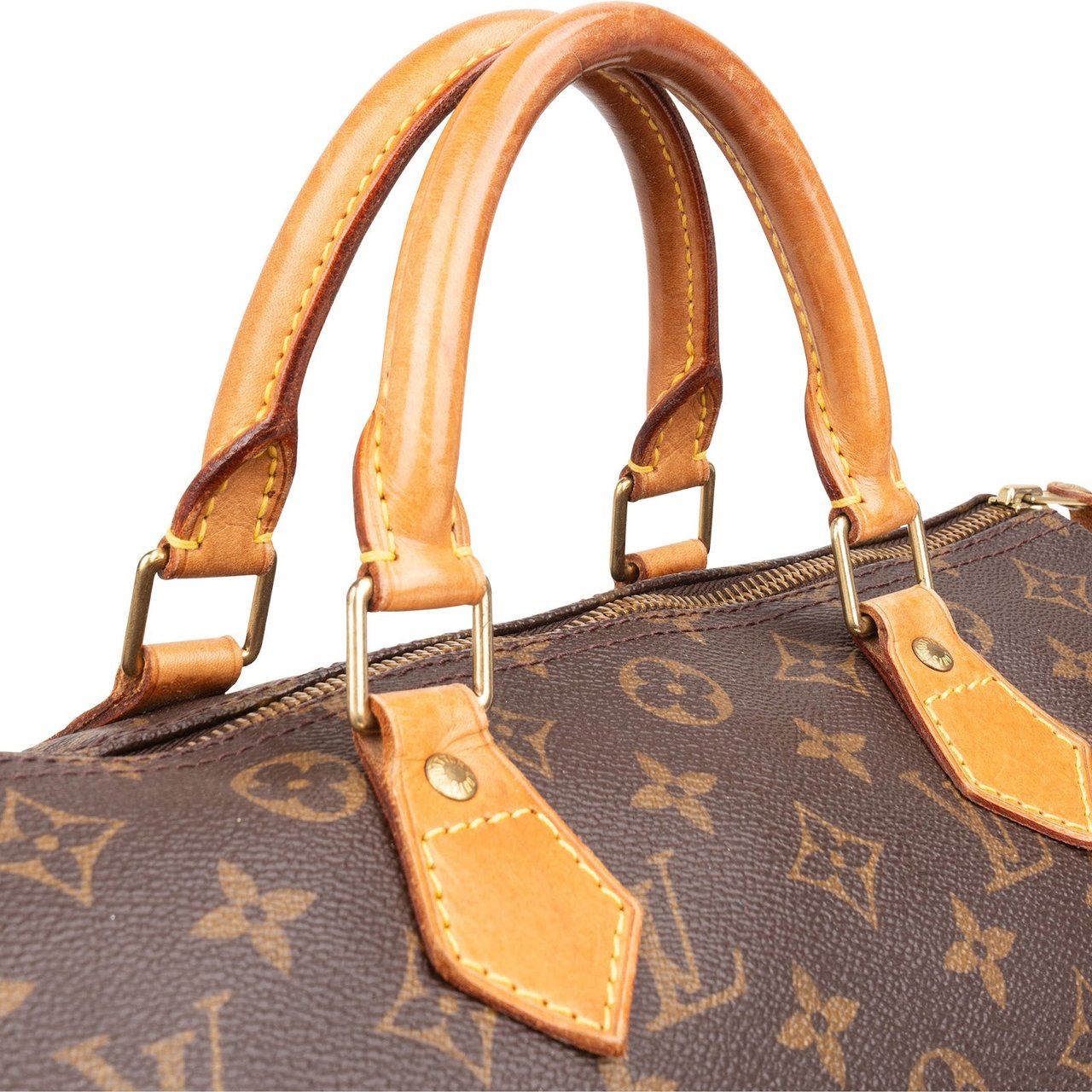 Louis Vuitton Louis Vuitton Monogram Canvas Speedy 30 Handbag Bruin