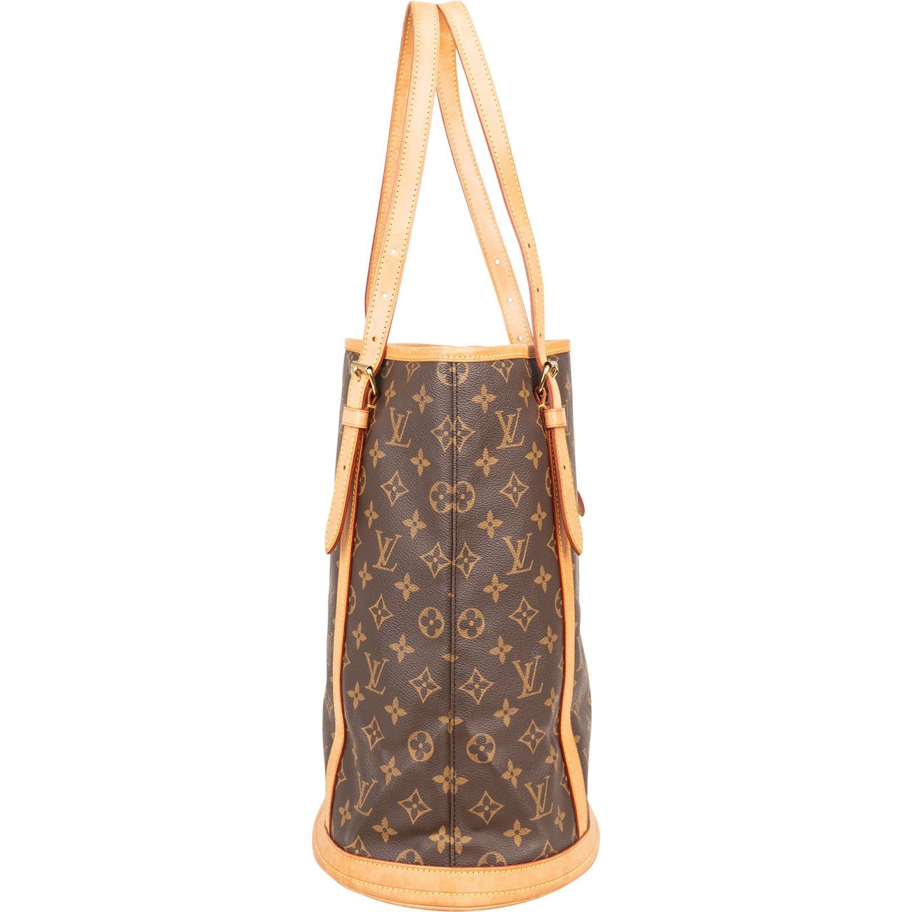 Louis Vuitton Monogram Canvas Bucket GM Shoulder Bag Bruin