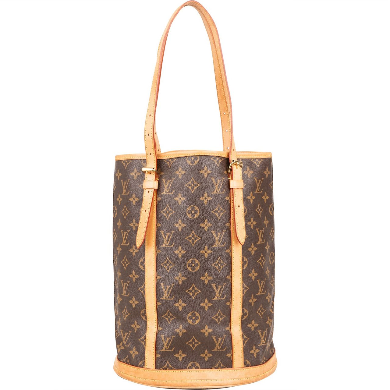 Louis Vuitton Monogram Canvas Bucket GM Shoulder Bag Bruin
