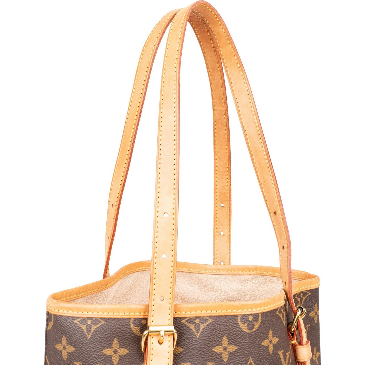 Louis Vuitton Monogram Canvas Bucket GM Shoulder Bag Bruin