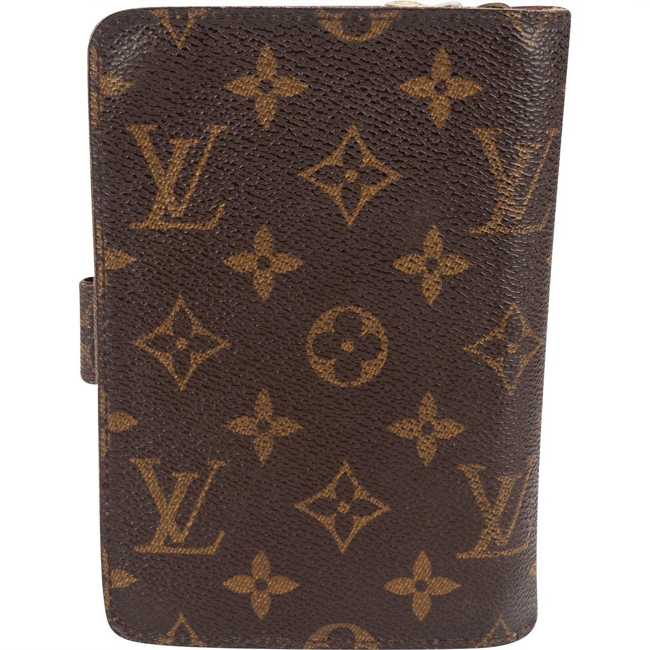 Louis Vuitton Canvas Monogram Porto Papier Zip Wallet Bruin