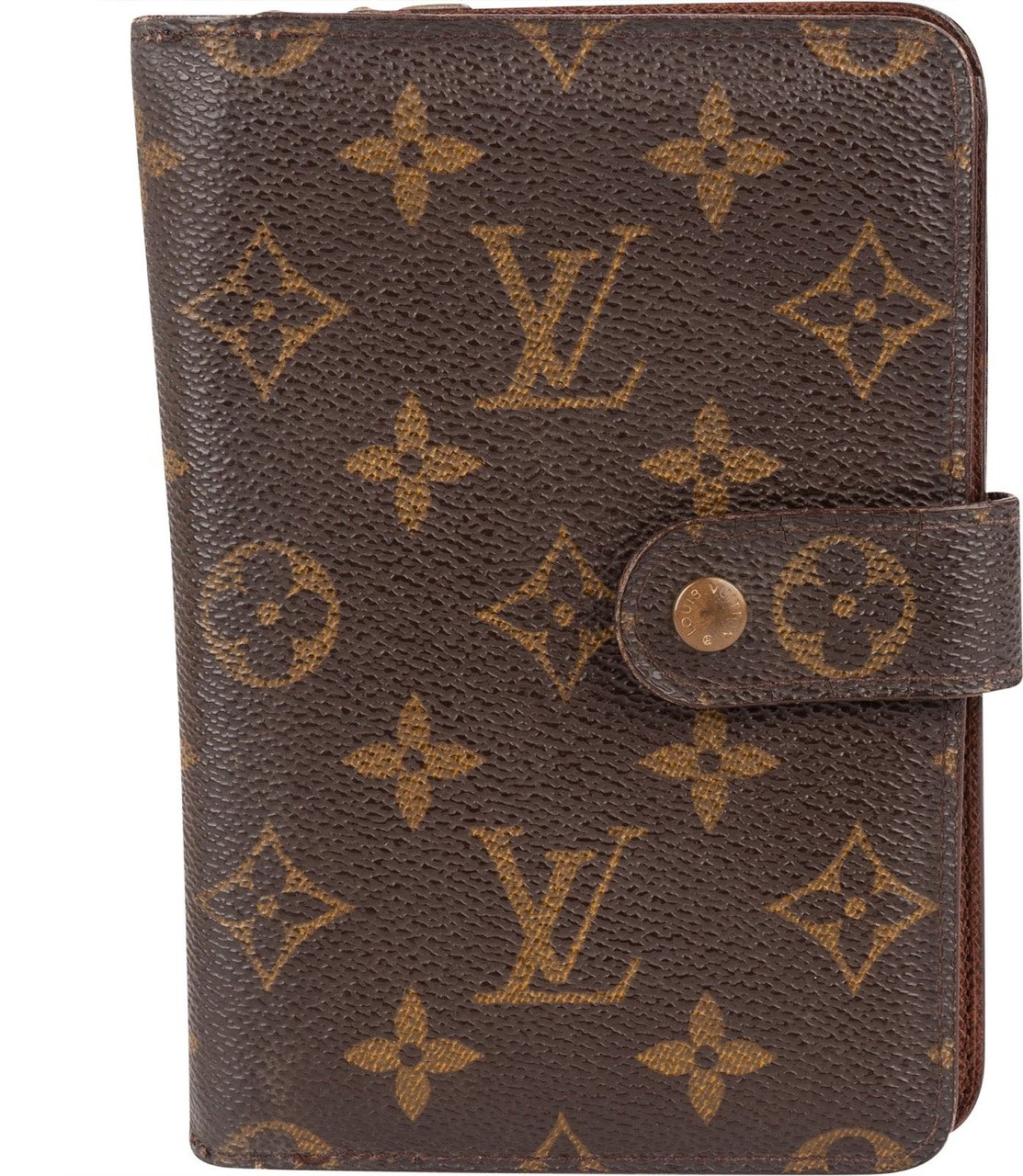 Louis Vuitton Canvas Monogram Porto Papier Zip Wallet Bruin