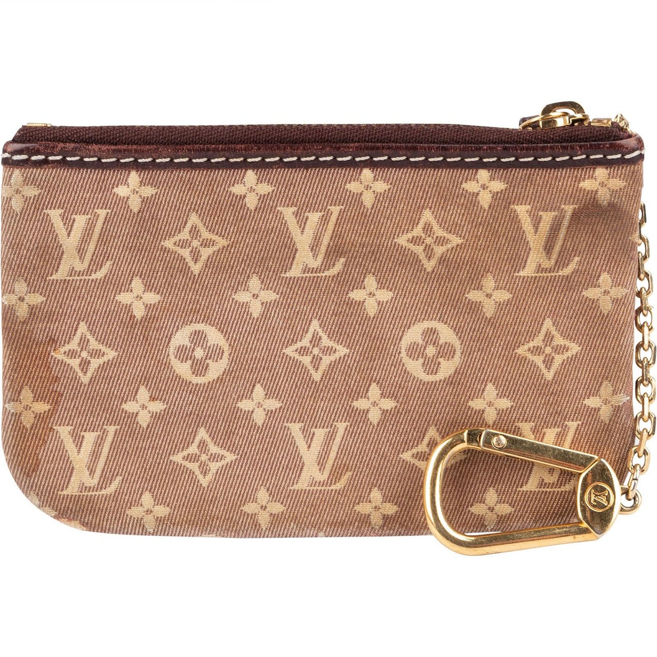 Louis Vuitton Louis Vuitton Monogram Mini Lin Key Pouch Maroon