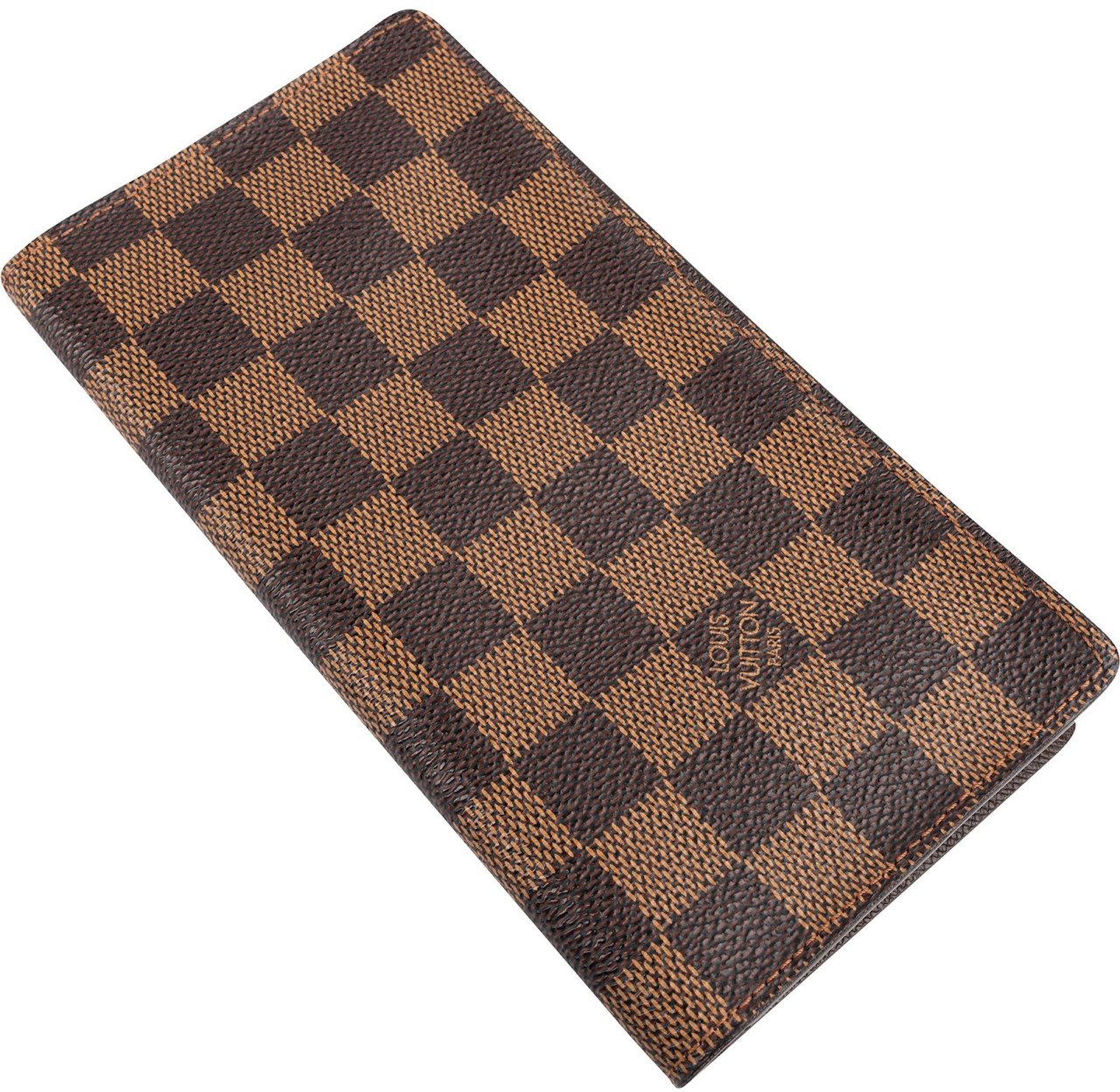 Louis Vuitton Monogram Damier Ebene Brazza Long Wallet Bruin
