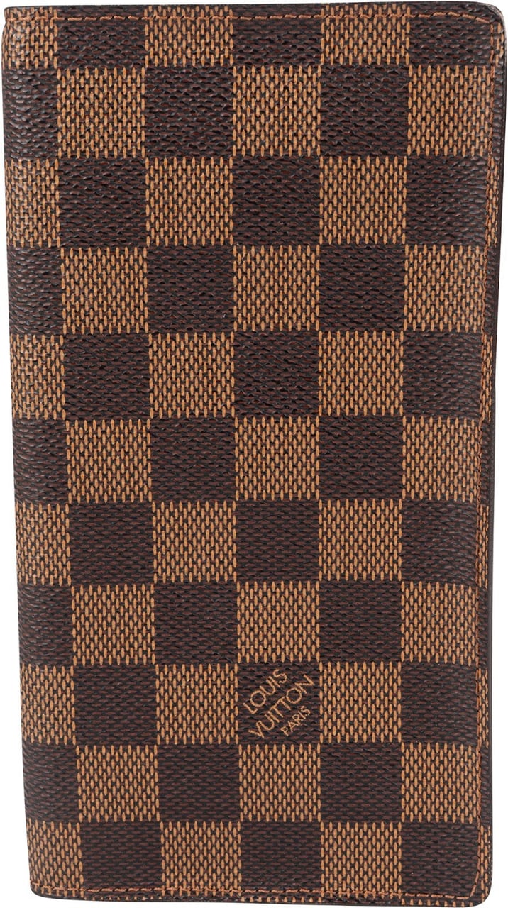 Louis Vuitton Monogram Damier Ebene Brazza Long Wallet Bruin