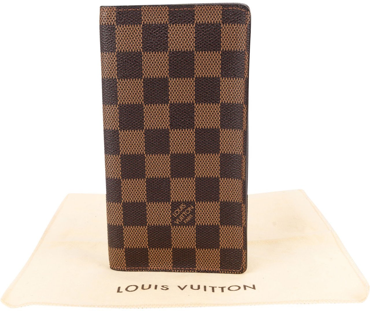Louis Vuitton Monogram Damier Ebene Brazza Long Wallet Bruin