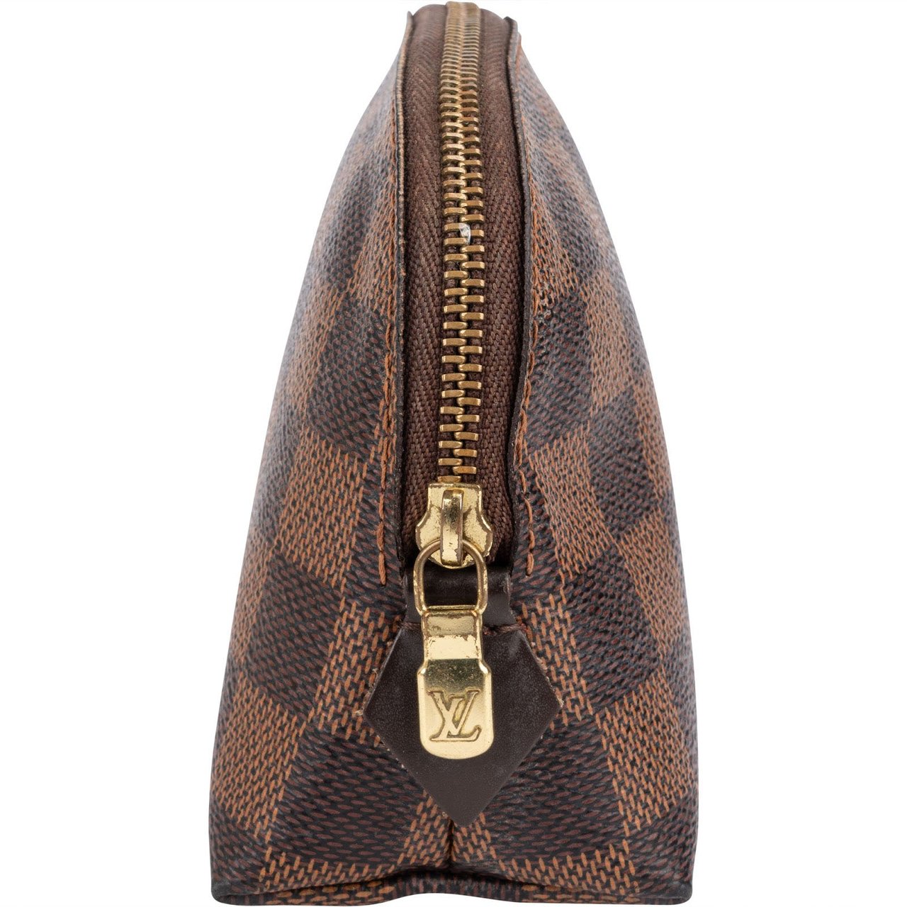 Louis Vuitton Louis Vuitton Monogram Damier Ebene Cosmetic Pouch PM Bruin