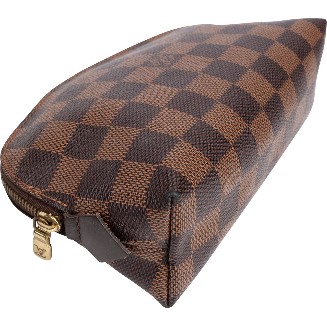 Louis Vuitton Louis Vuitton Monogram Damier Ebene Cosmetic Pouch PM Bruin