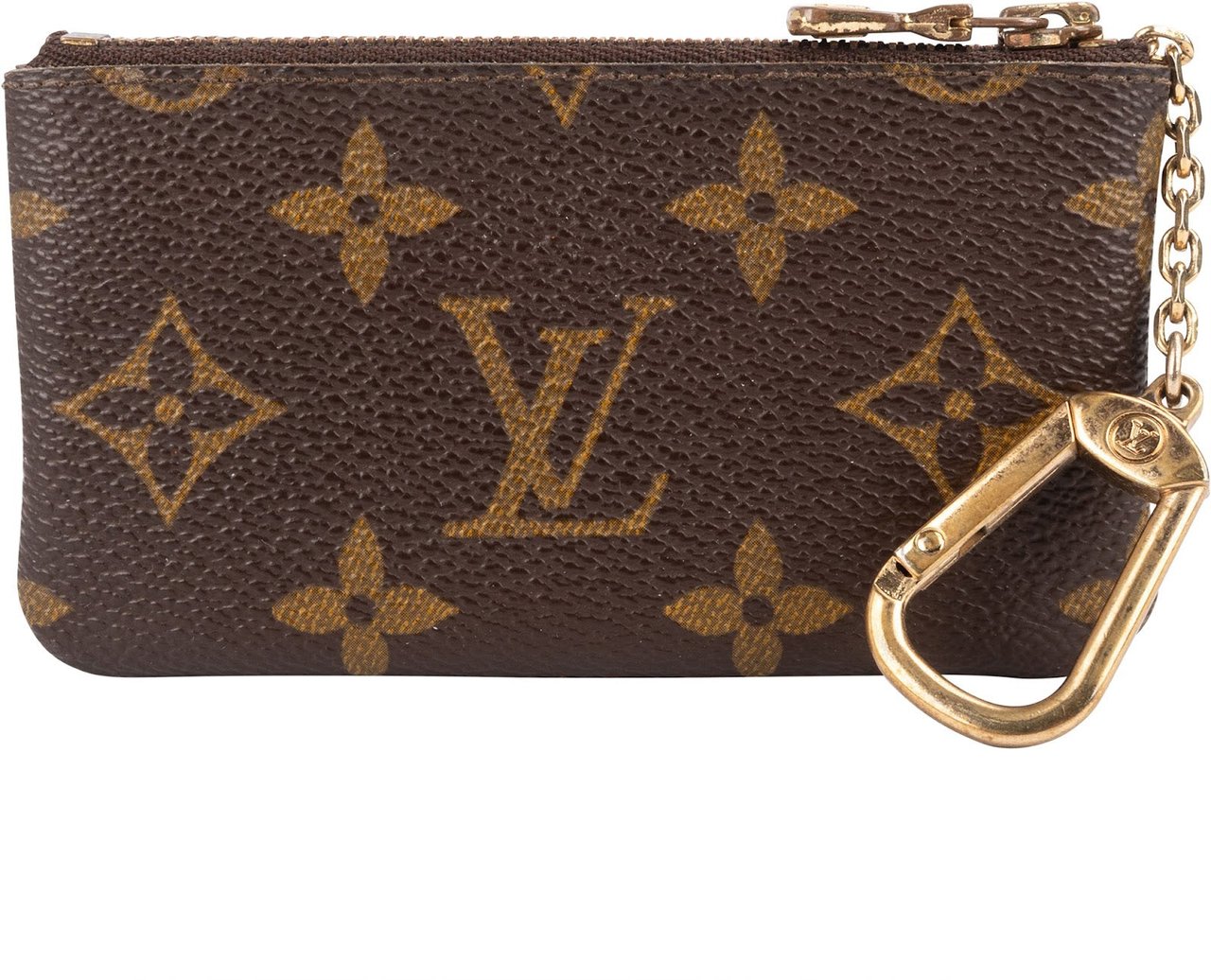 Louis Vuitton Monogram Canvas Key Pouch Pochette Cles Bruin