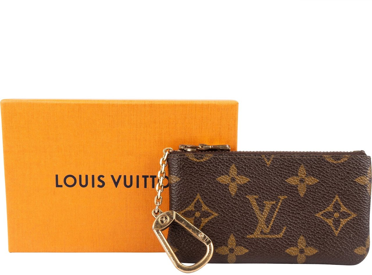 Louis Vuitton Monogram Canvas Key Pouch Pochette Cles Bruin