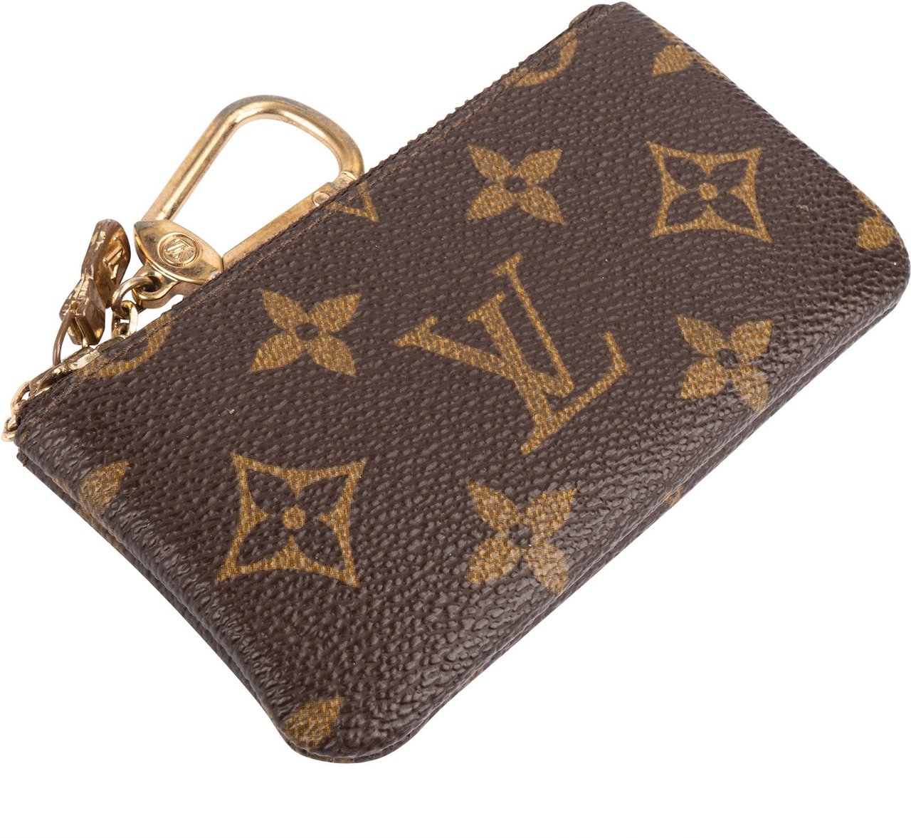 Louis Vuitton Monogram Canvas Key Pouch Pochette Cles Bruin