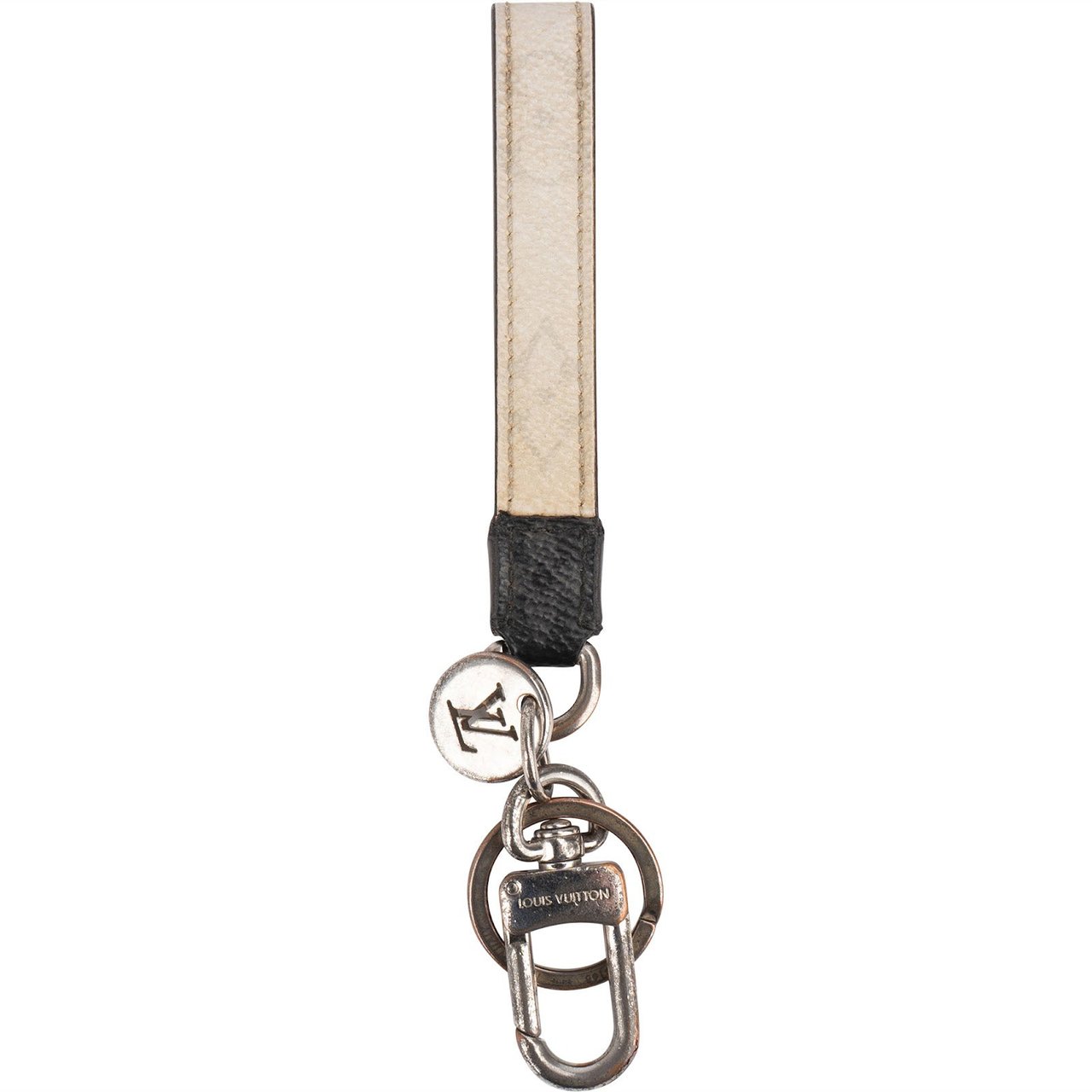 Louis Vuitton Louis Vuitton Monogram Canvas and Damier Azur Key Holder Bag Charm Beige