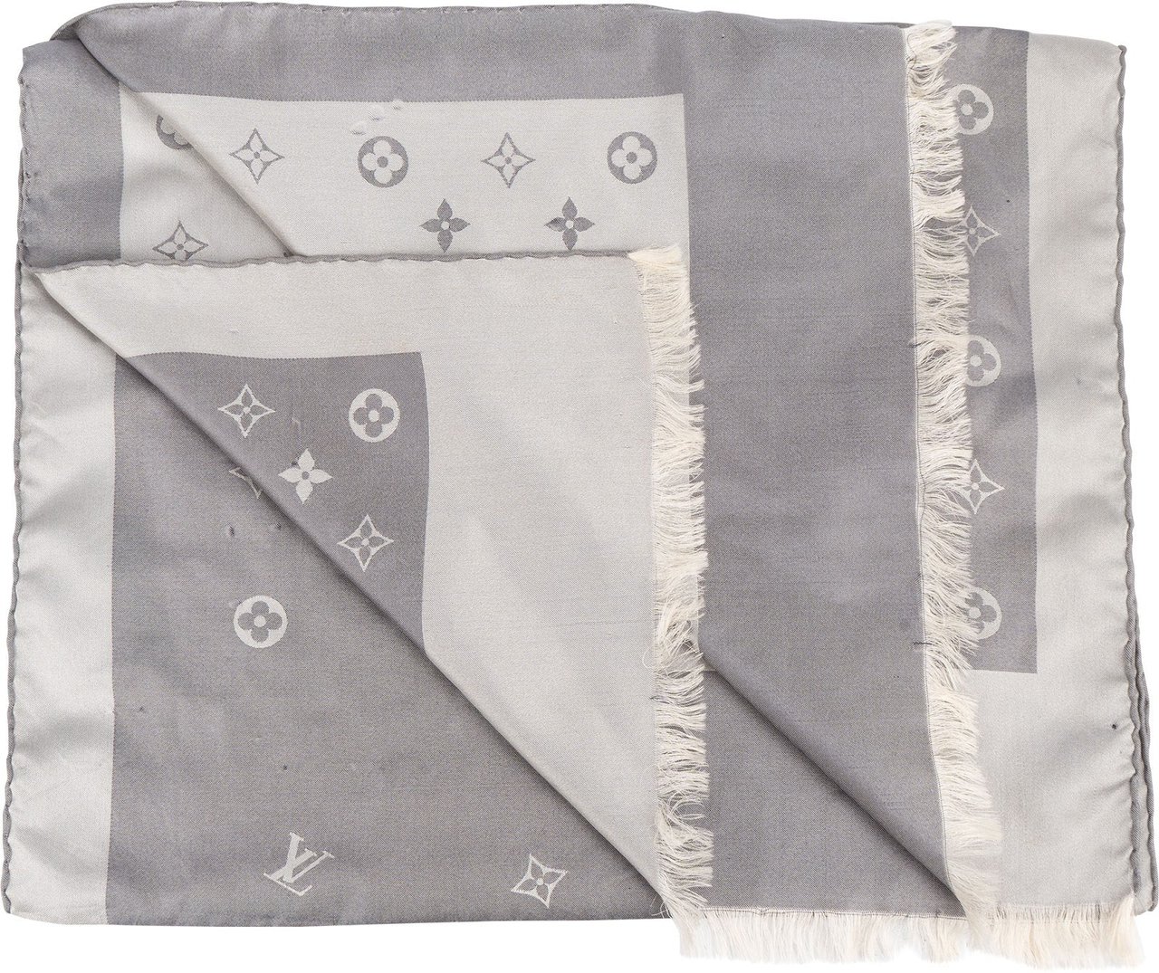 Louis Vuitton Louis Vuitton Schal Silk Monogram Scarf Tuch Donkergrijs