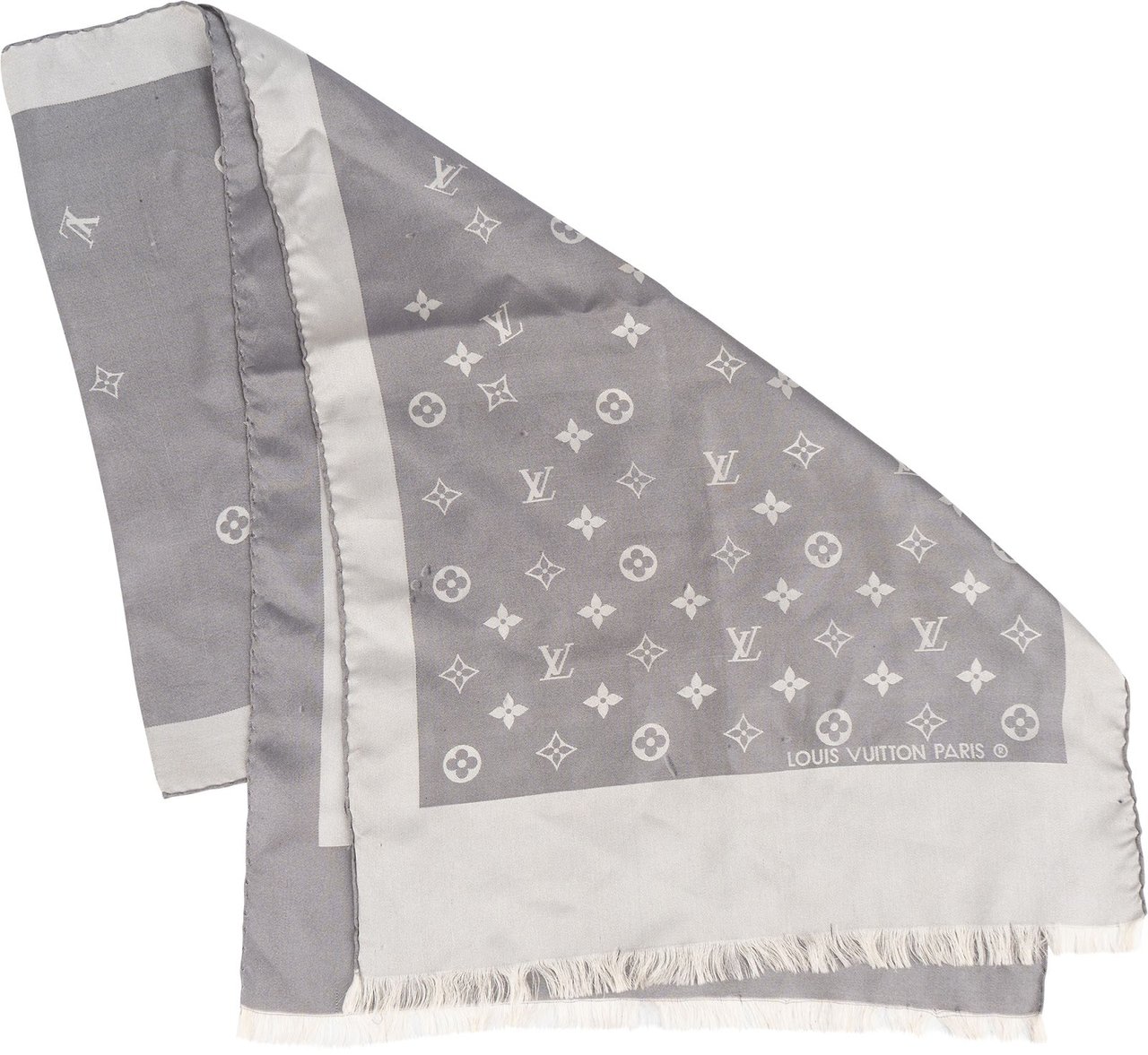 Louis Vuitton Louis Vuitton Schal Silk Monogram Scarf Tuch Donkergrijs