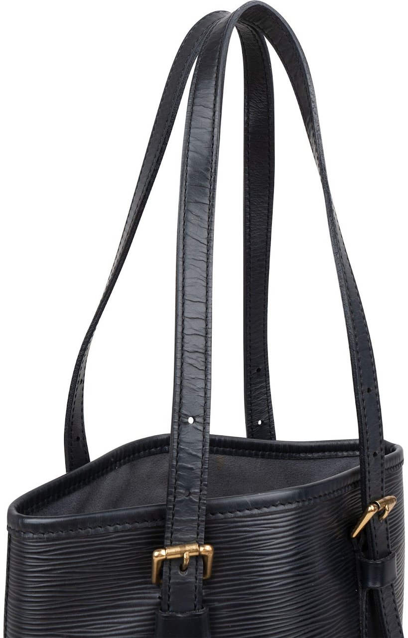 Louis Vuitton Louis Vuitton Noir Epi Leather Bucket PM Shoulder Bag Zwart