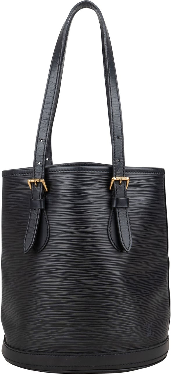 Louis Vuitton Louis Vuitton Noir Epi Leather Bucket PM Shoulder Bag Zwart