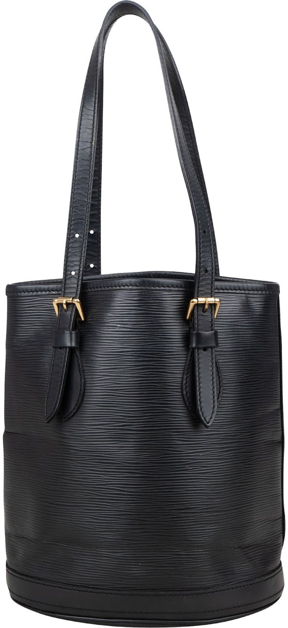 Louis Vuitton Louis Vuitton Noir Epi Leather Bucket PM Shoulder Bag Zwart