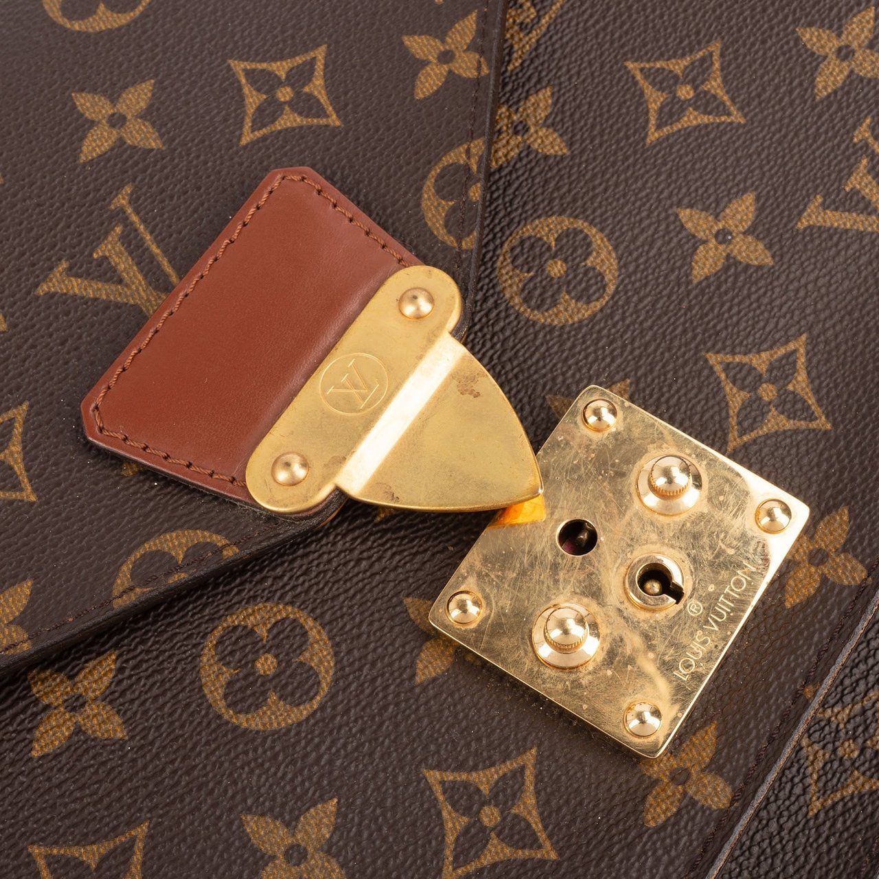 Louis Vuitton Louis Vuitton Monogram Canvas Monceau Handbag Bruin