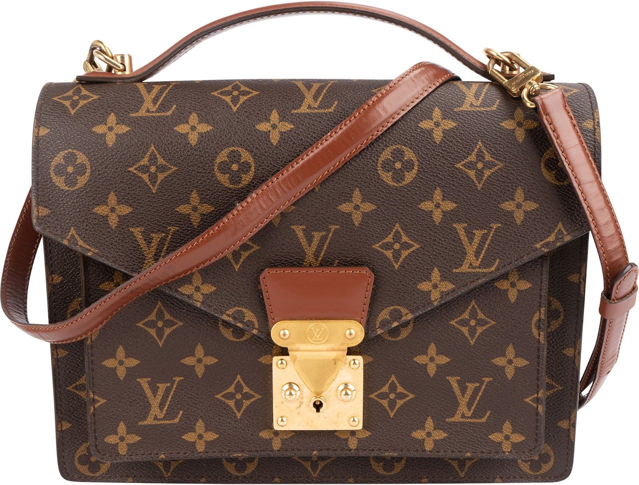 Louis Vuitton Louis Vuitton Monogram Canvas Monceau Handbag Bruin