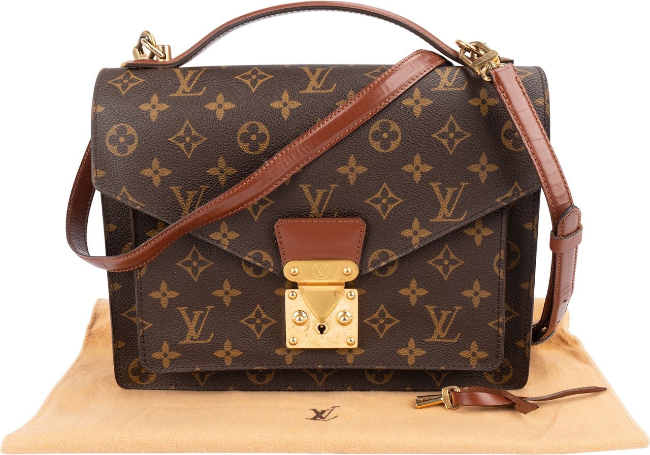 Louis Vuitton Louis Vuitton Monogram Canvas Monceau Handbag Bruin