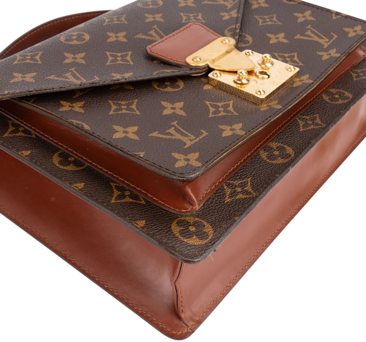 Louis Vuitton Louis Vuitton Monogram Canvas Monceau Handbag Bruin