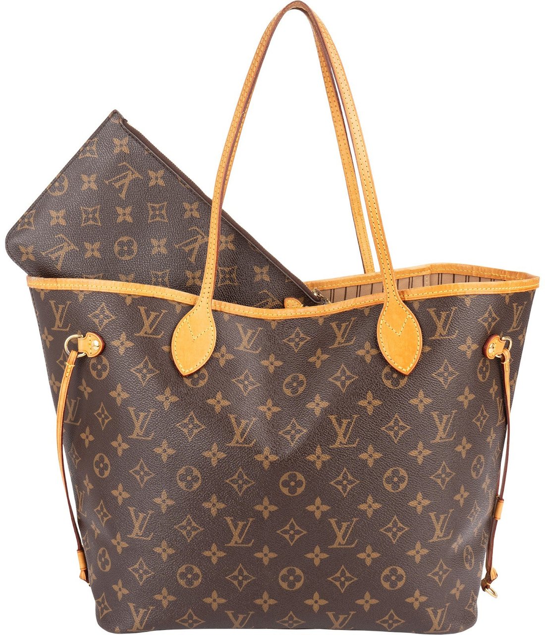 Louis Vuitton Monogram Canvas Neverfull MM Shoulder Bag Bruin