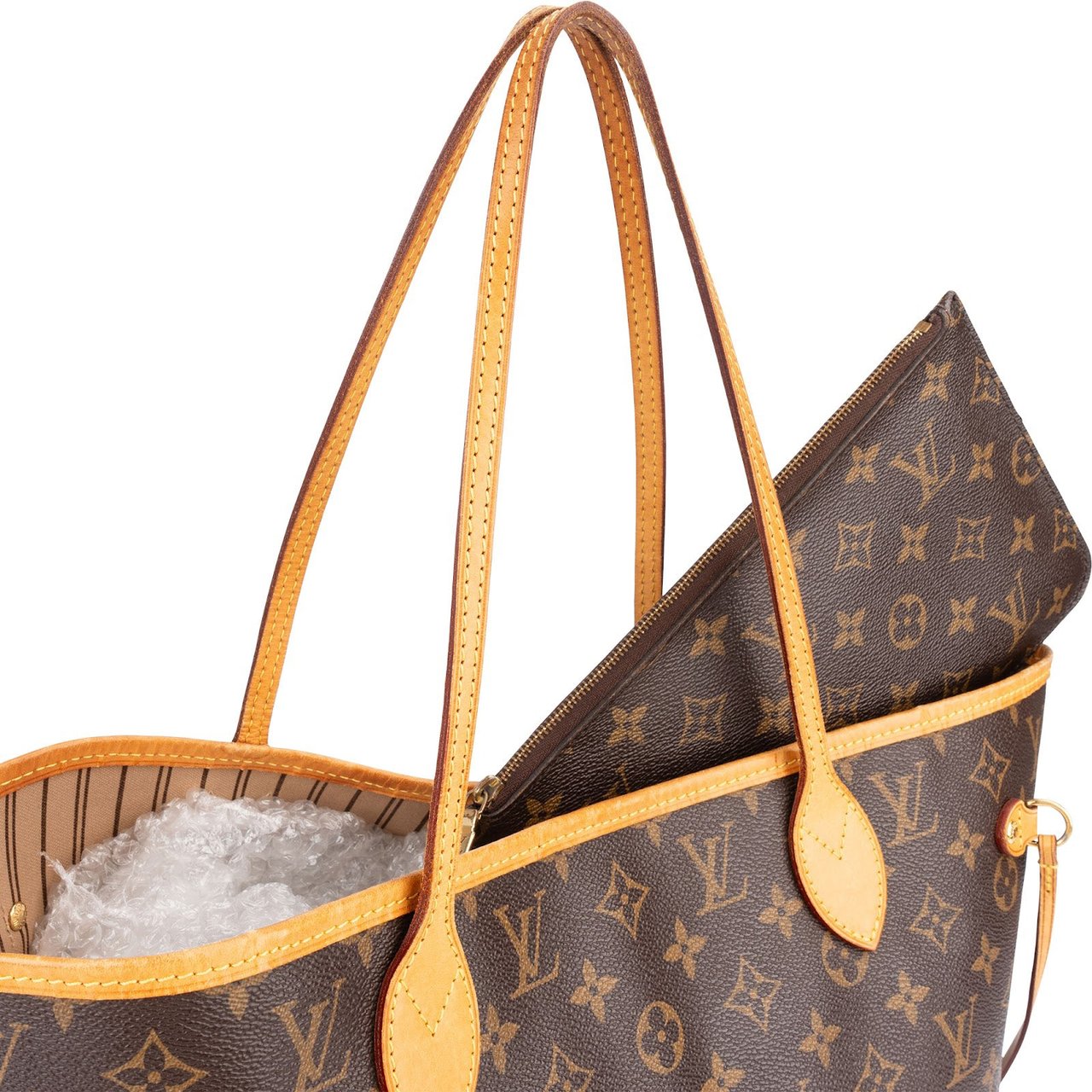 Louis Vuitton Monogram Canvas Neverfull MM Shoulder Bag Bruin