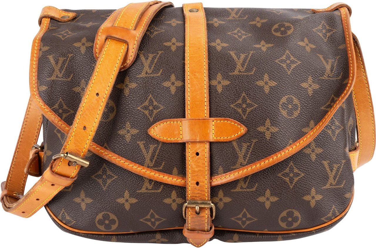 Louis Vuitton Louis Vuitton Monogram Canvas Saumur 30 Crossbody Bag Bruin