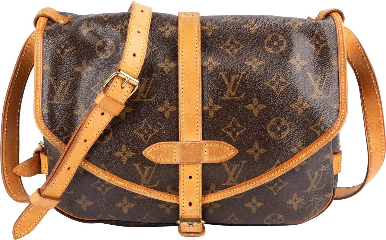 Louis Vuitton Louis Vuitton Monogram Canvas Saumur 30 Crossbody Bag Bruin
