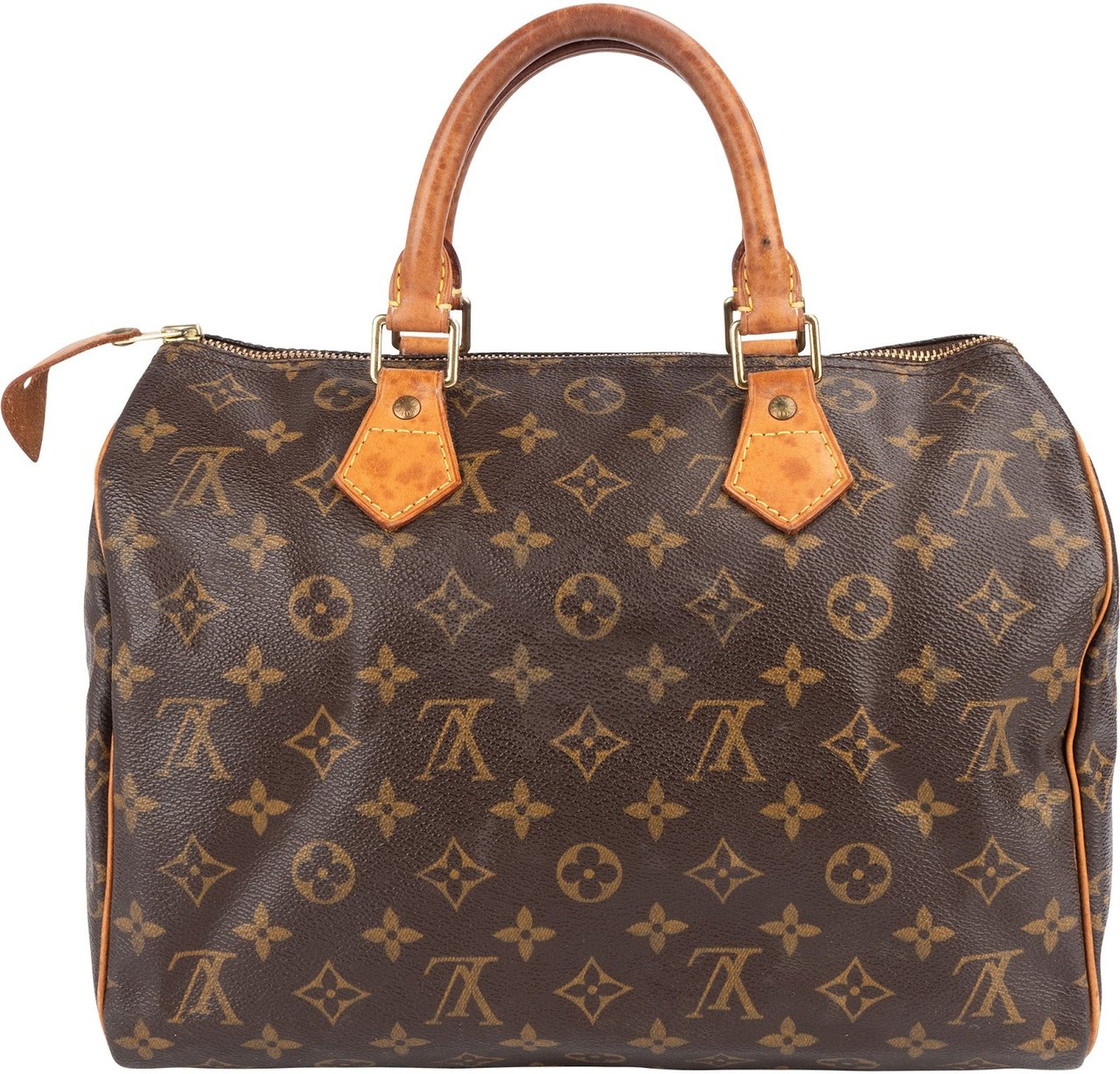 Louis Vuitton Louis Vuitton Monogram Canvas Speedy 30 Handbag Bruin