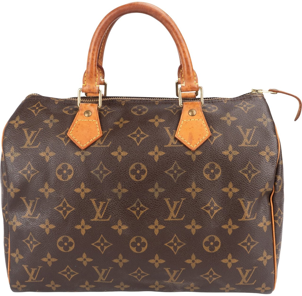 Louis Vuitton Louis Vuitton Monogram Canvas Speedy 30 Handbag Bruin