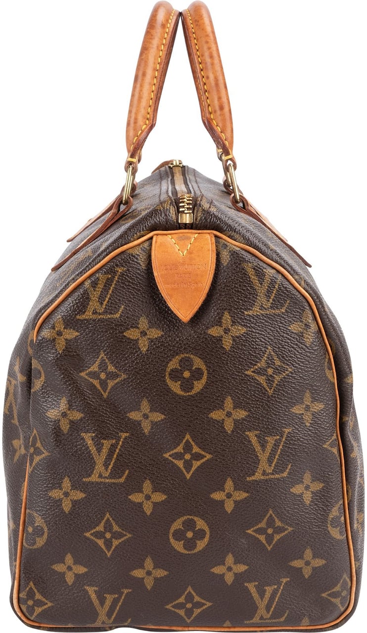 Louis Vuitton Louis Vuitton Monogram Canvas Speedy 30 Handbag Bruin
