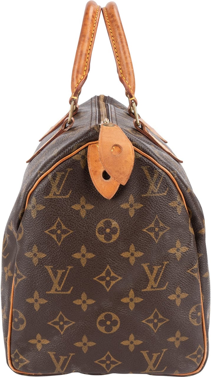 Louis Vuitton Louis Vuitton Monogram Canvas Speedy 30 Handbag Bruin